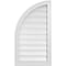 Ekena Millwork Quarter Round Top Left Surface Mount PVC Gable Vent w/ 2"W x 1-1/2"P Brickmould Frame, 18"W x 32"H GVPQL18X3202SF - alternate 1